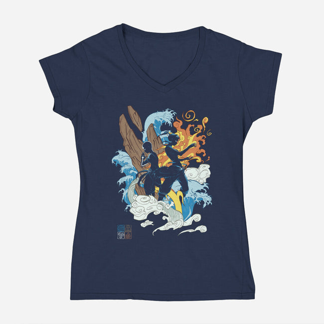 The Two Avatars-womens v-neck tee-idriu95