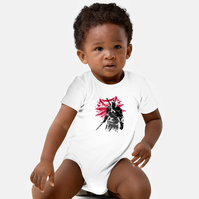 The Witcher Sumi-e-baby basic onesie-DrMonekers