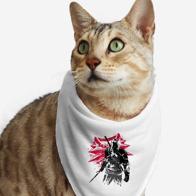 The Witcher Sumi-e-cat bandana pet collar-DrMonekers
