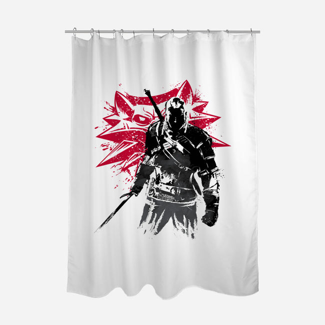The Witcher Sumi-e-none polyester shower curtain-DrMonekers