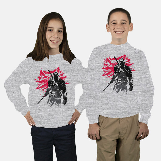 The Witcher Sumi-e-youth crew neck sweatshirt-DrMonekers
