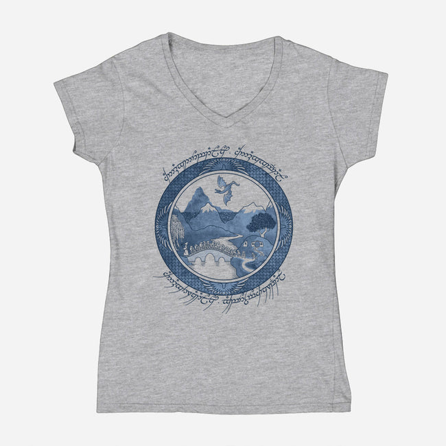 There and Back Again-womens v-neck tee-Joe Wright