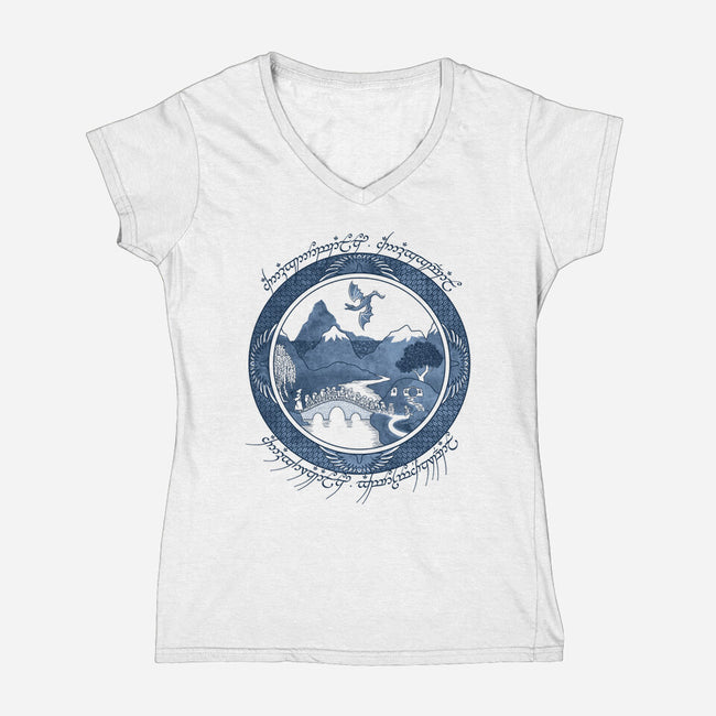 There and Back Again-womens v-neck tee-Joe Wright