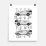 Time Machine Schematics-none matte poster-elloco