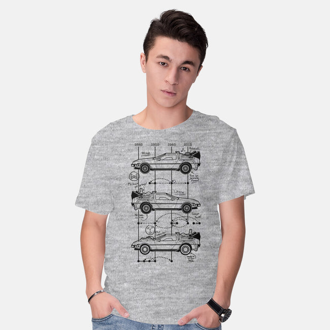 Time Machine Schematics-mens basic tee-elloco