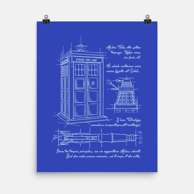 Time Travel Schematic-none matte poster-ducfrench