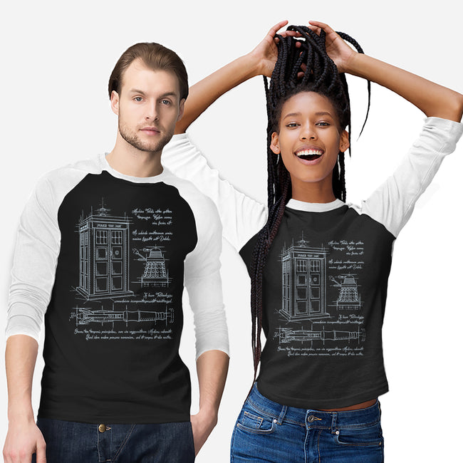 Time Travel Schematic-unisex baseball tee-ducfrench