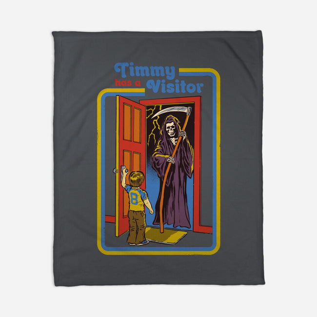 Timmy Has A Visitor-none fleece blanket-Steven Rhodes