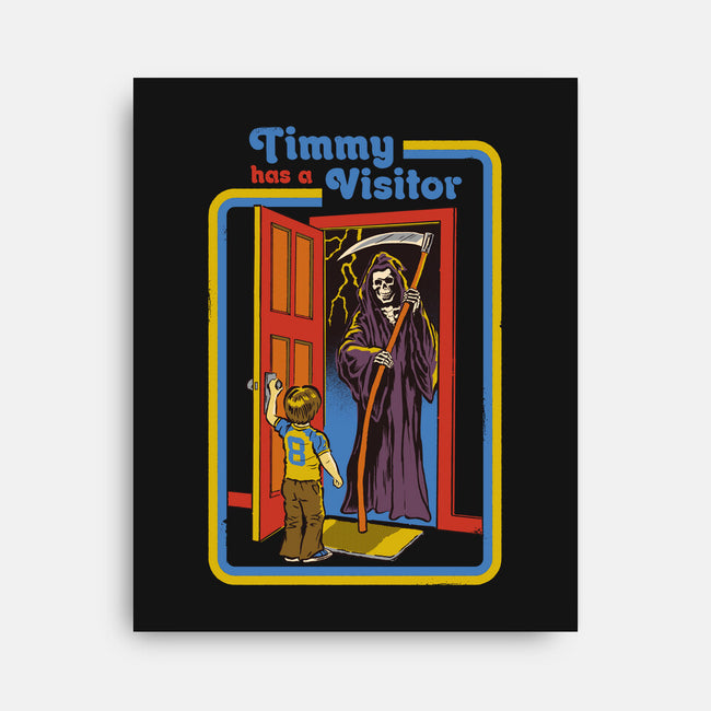 Timmy Has A Visitor-none stretched canvas-Steven Rhodes