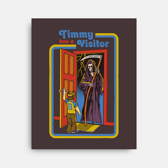 Timmy Has A Visitor-none stretched canvas-Steven Rhodes