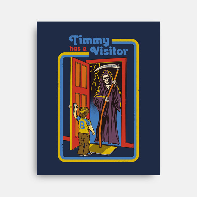 Timmy Has A Visitor-none stretched canvas-Steven Rhodes