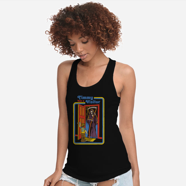 Timmy Has A Visitor-womens racerback tank-Steven Rhodes