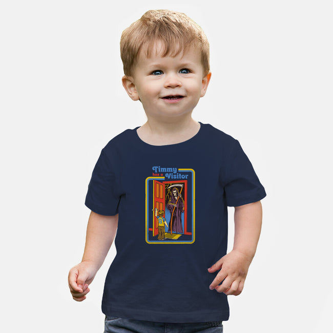 Timmy Has A Visitor-baby basic tee-Steven Rhodes