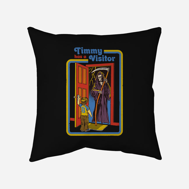 Timmy Has A Visitor-none removable cover w insert throw pillow-Steven Rhodes