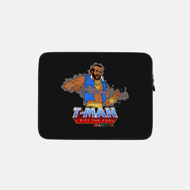 T-Man-none zippered laptop sleeve-tomkurzanski
