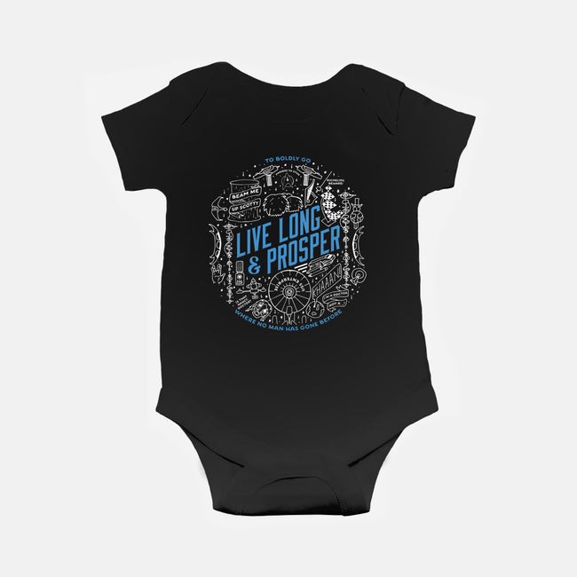 To Boldly Go-baby basic onesie-dmh2create