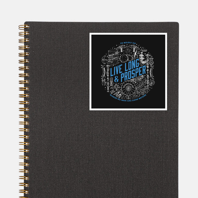 To Boldly Go-none glossy sticker-dmh2create