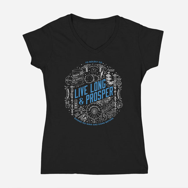 To Boldly Go-womens v-neck tee-dmh2create
