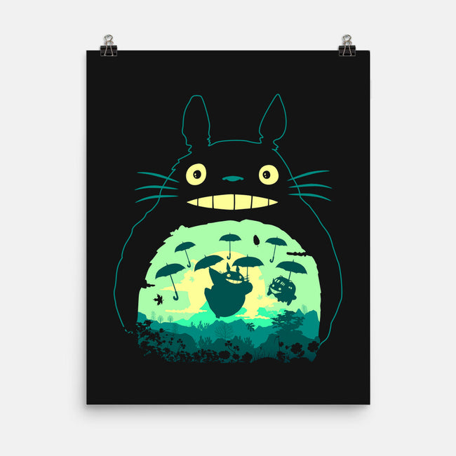 Totoro and His Umbrella-none matte poster-Arashi-Yuka