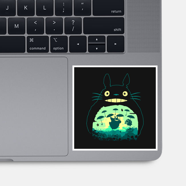 Totoro and His Umbrella-none glossy sticker-Arashi-Yuka