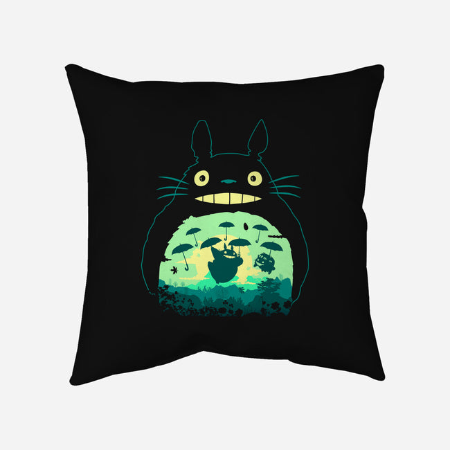 Totoro and His Umbrella-none removable cover w insert throw pillow-Arashi-Yuka