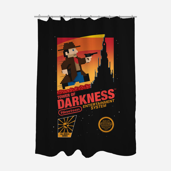 Tower of Darkness-none polyester shower curtain-mikehandyart
