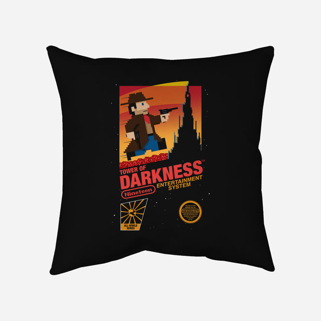 Tower of Darkness-none removable cover throw pillow-mikehandyart