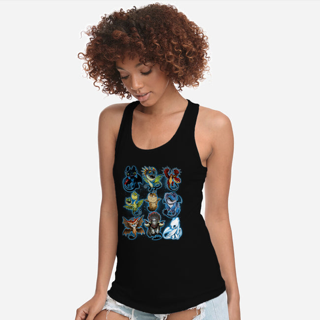 Trained Dragons-womens racerback tank-alemaglia