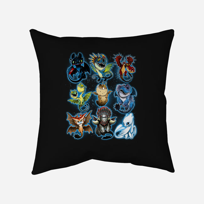 Trained Dragons-none removable cover w insert throw pillow-alemaglia