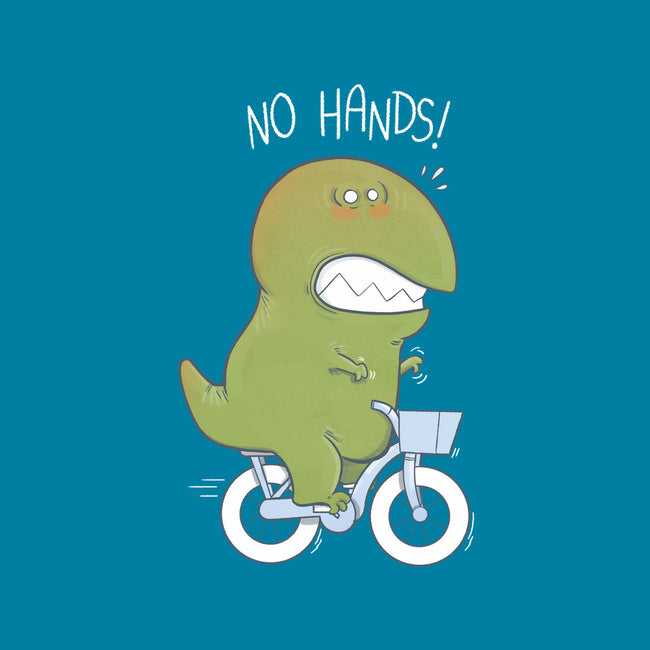 T-Rex Tries Biking-none glossy sticker-queenmob
