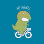 T-Rex Tries Biking-none stretched canvas-queenmob