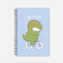 T-Rex Tries Biking-none dot grid notebook-queenmob