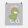 T-Rex Tries Biking-none matte poster-queenmob