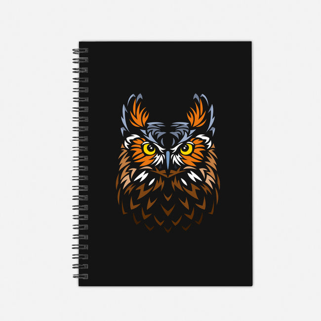 Tribal Owl-none dot grid notebook-albertocubatas