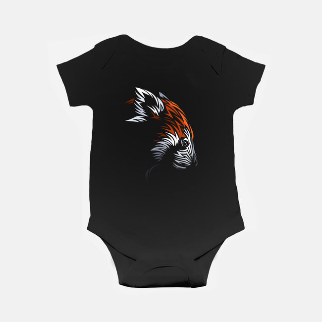 Tribal Red Panda-baby basic onesie-albertocubatas