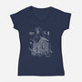 Trojan Rabbit-womens v-neck tee-vomaria