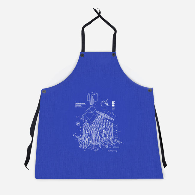 Trojan Rabbit-unisex kitchen apron-vomaria