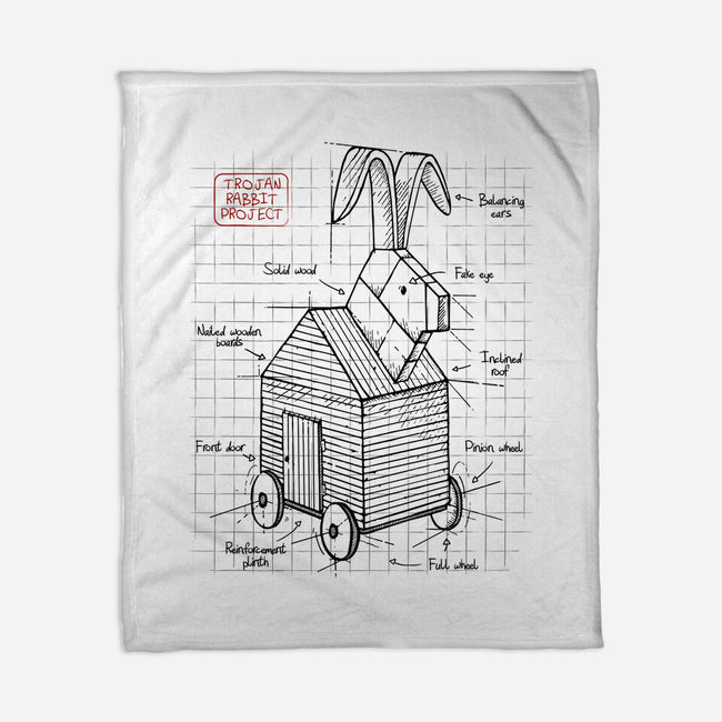 Trojan Rabbit Project-none fleece blanket-ducfrench