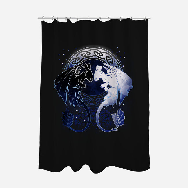 Two Dragons-none polyester shower curtain-xMorfina