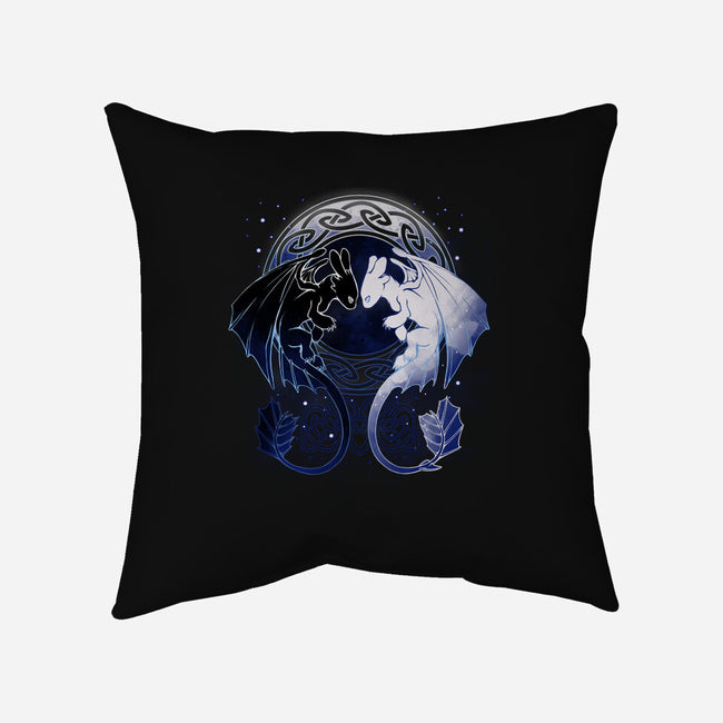 Two Dragons-none removable cover throw pillow-xMorfina