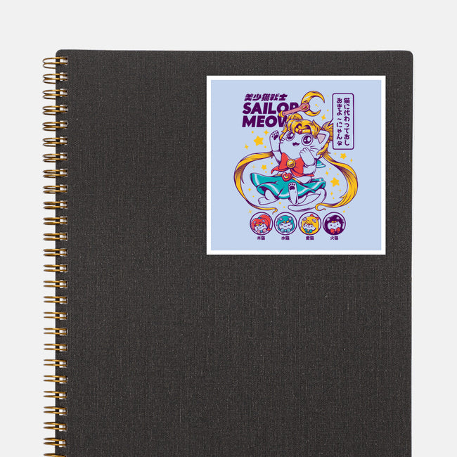 Sailor Meow-none glossy sticker-ilustrata
