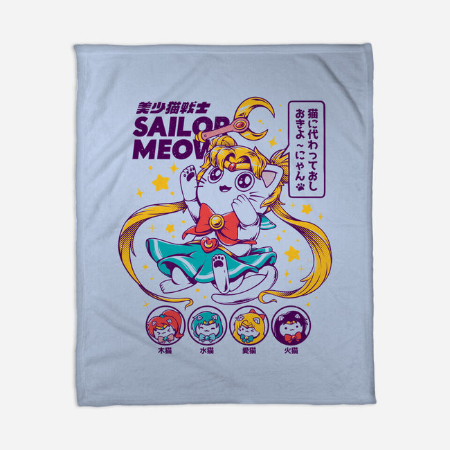 Sailor Meow-none fleece blanket-ilustrata