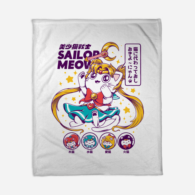 Sailor Meow-none fleece blanket-ilustrata