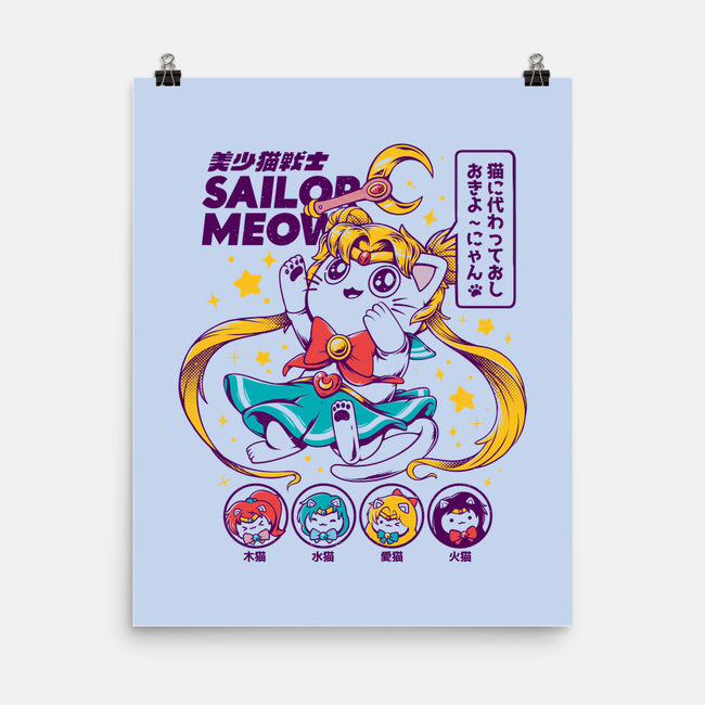 Sailor Meow-none matte poster-ilustrata