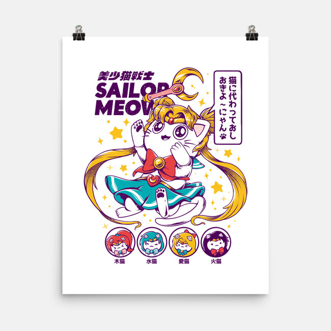 Sailor Meow-none matte poster-ilustrata