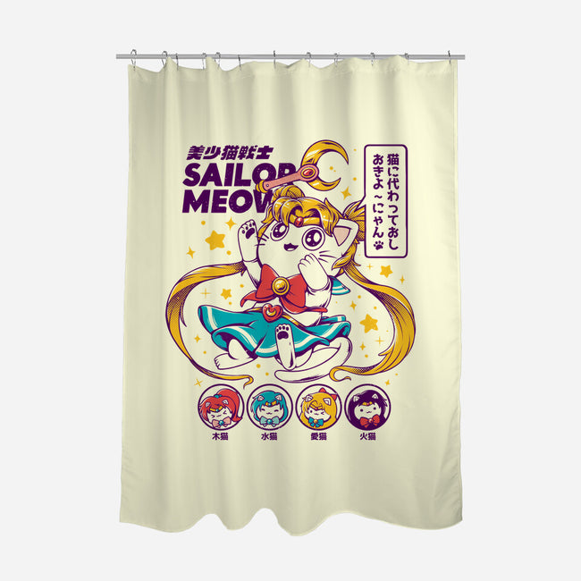 Sailor Meow-none polyester shower curtain-ilustrata