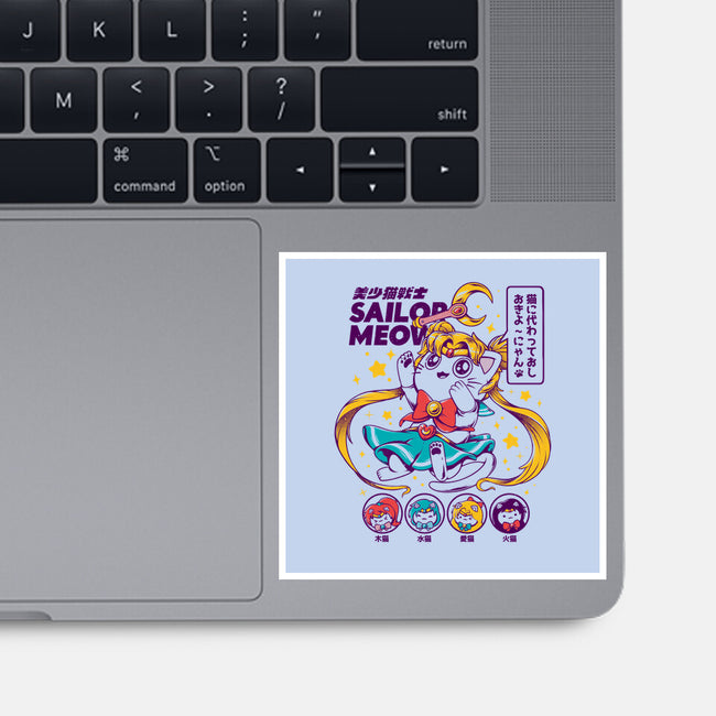 Sailor Meow-none glossy sticker-ilustrata