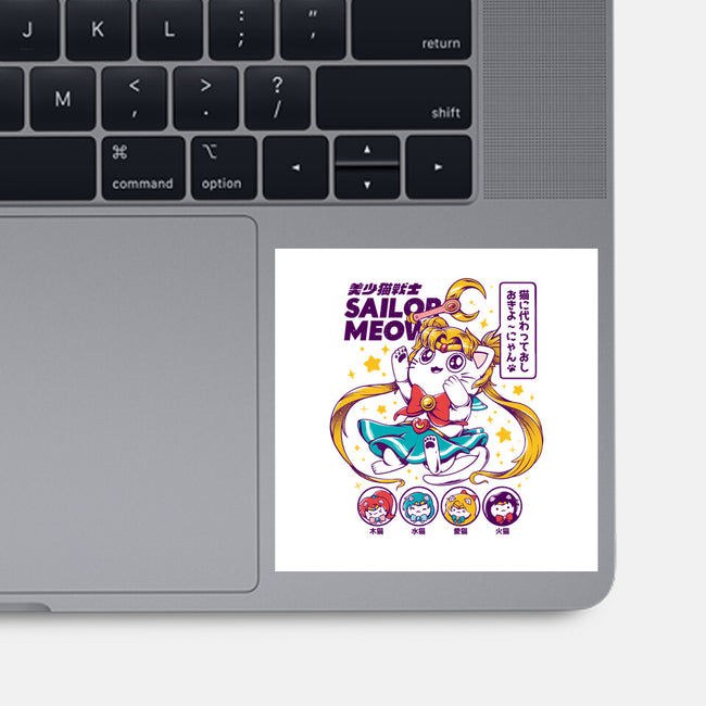 Sailor Meow-none glossy sticker-ilustrata