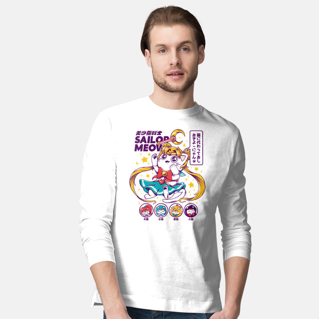 Sailor Meow-mens long sleeved tee-ilustrata