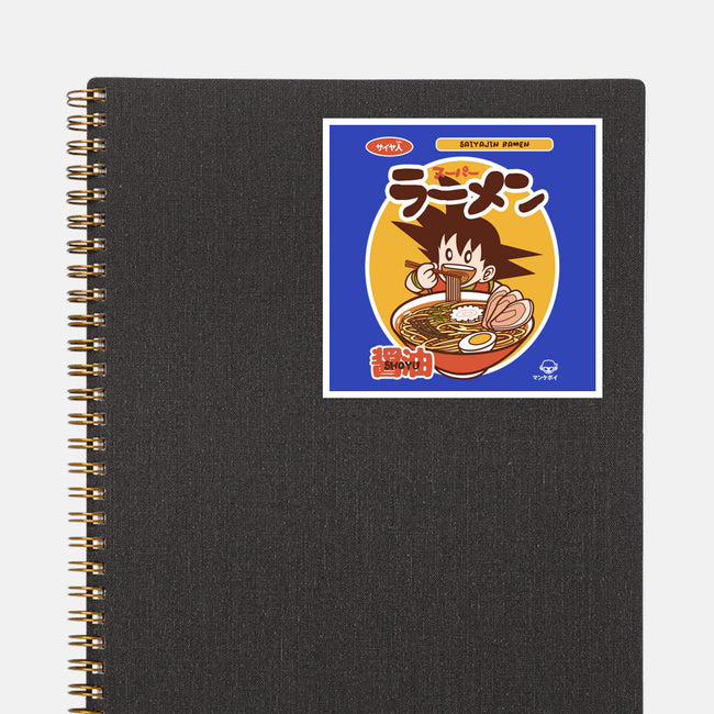 Saiyajin Ramen-none glossy sticker-mankeeboi